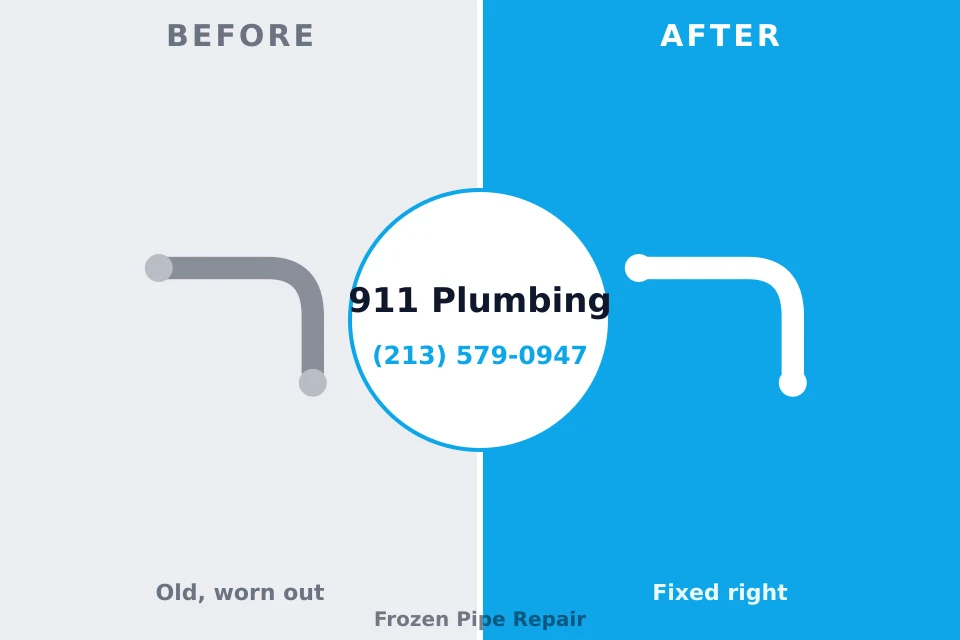 Before and after: plumbing repair Middle Island, NY